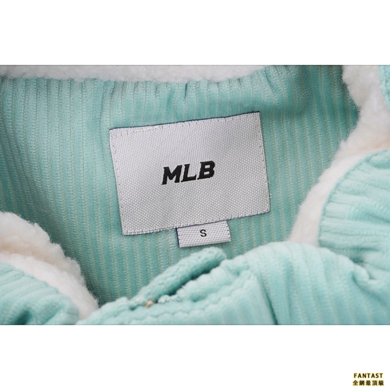 MLB 22Fw燈芯絨短款立領羽絨服