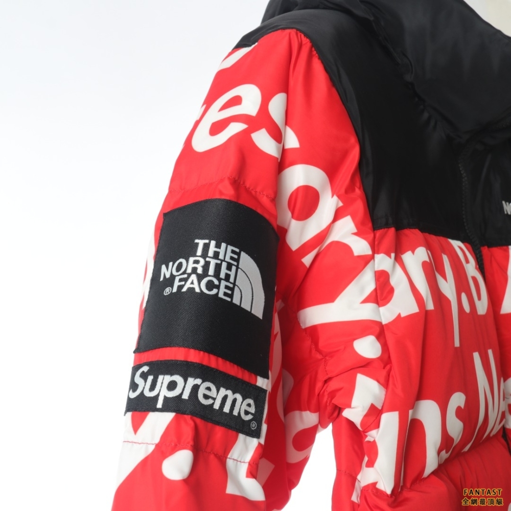 SUPREME / The north face北面 聯名不擇手段彈幕羽絨服