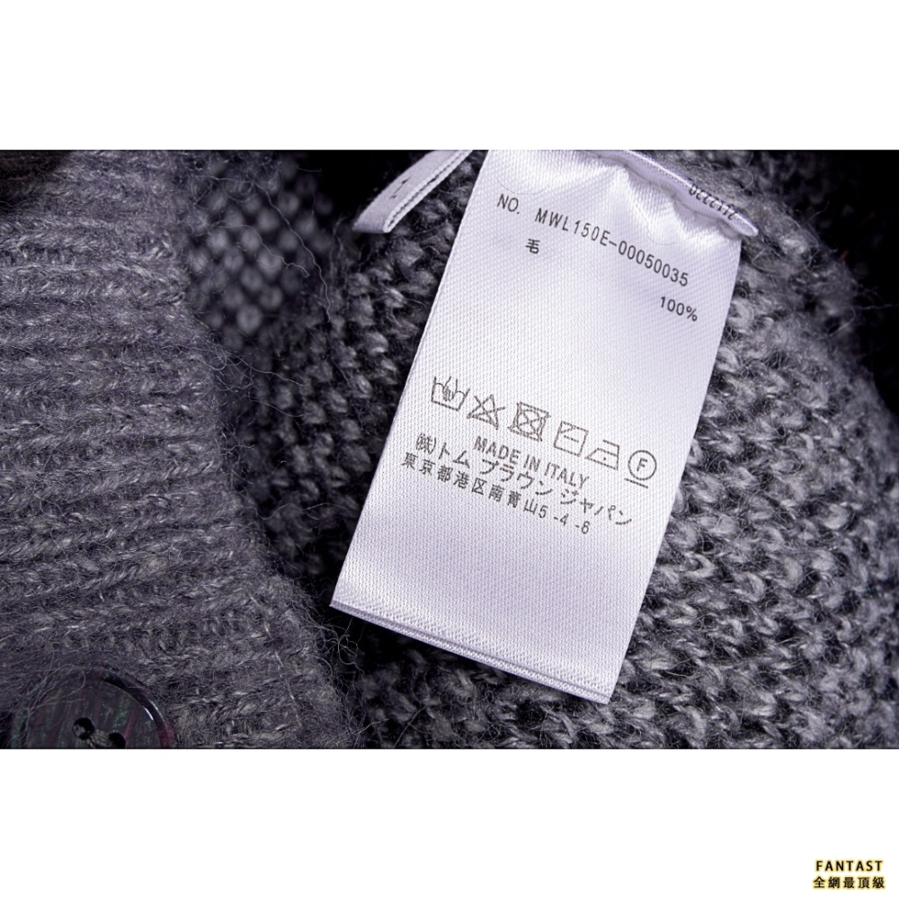 Thom Browne/湯姆布朗 TB 棋盤格馬海毛TB長袖圓領毛衣