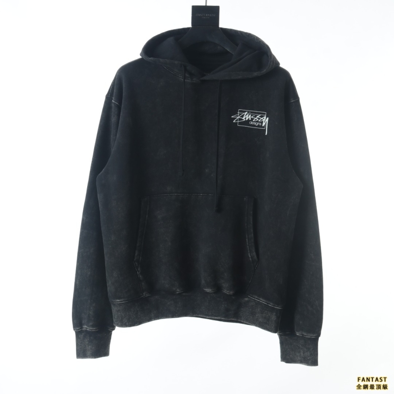 Stussy/斯圖西 22FW重水洗做舊帶帽衛衣