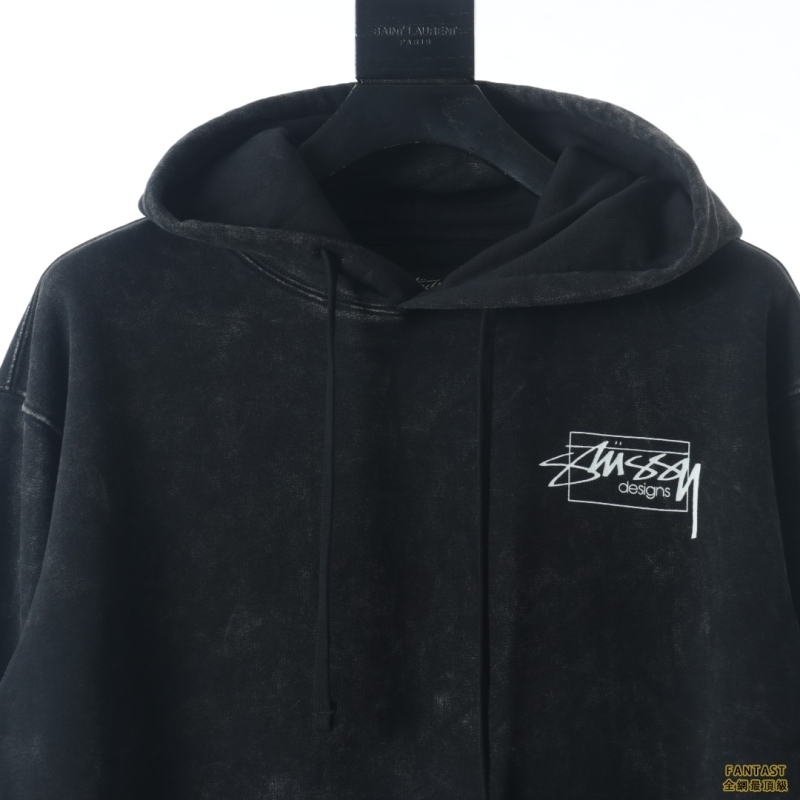 Stussy/斯圖西 22FW重水洗做舊帶帽衛衣