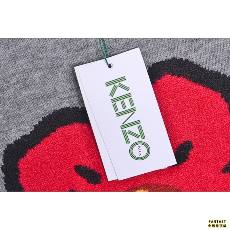 KENZO 22FW 小紅花圓領毛衣