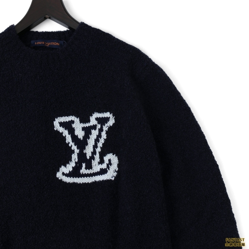 路易威登LOUIS VUITTON 22ss 胸口logo泰迪毛衣