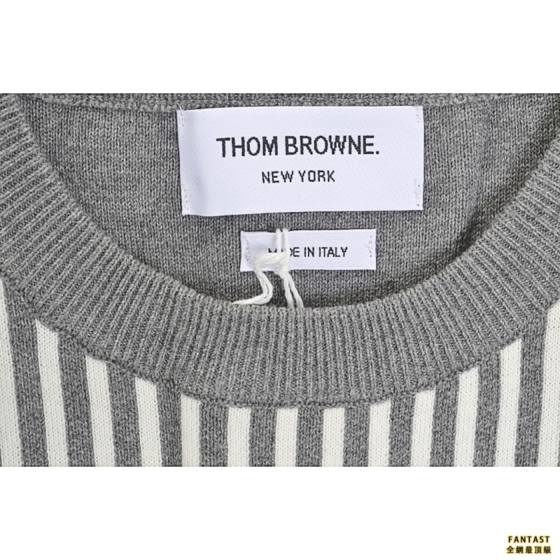 Thom Browne/汤姆布朗 TB 22FW 条纹圆领毛衣