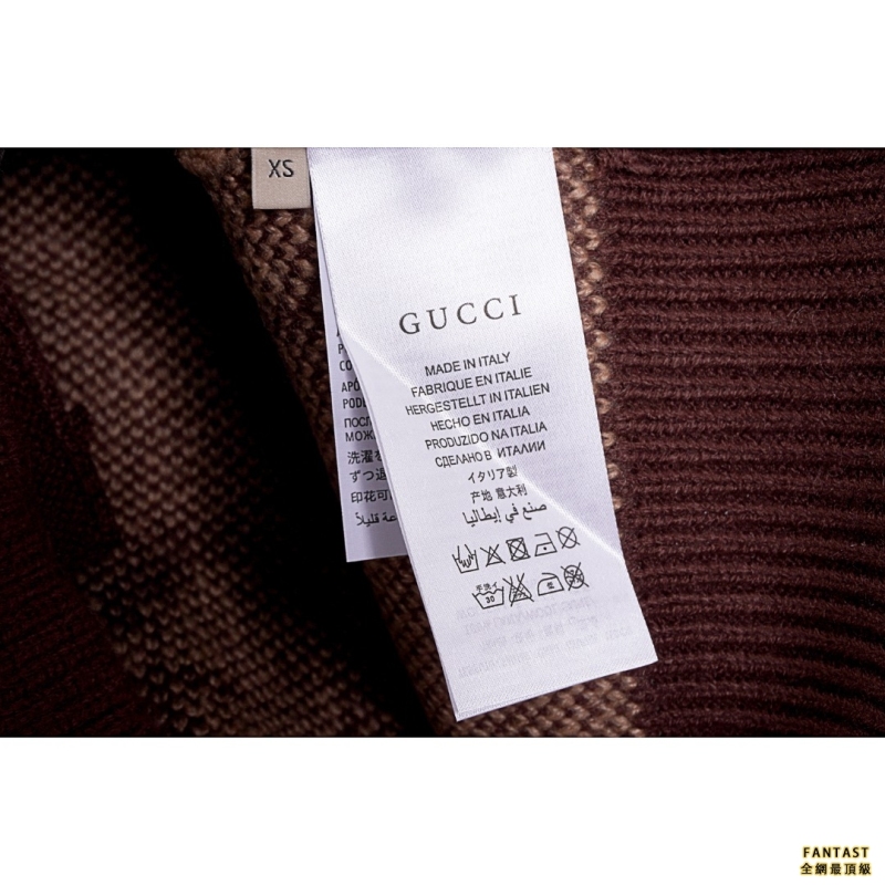 Gucci/古馳 雙G馬海毛提花休閒開衫毛衣