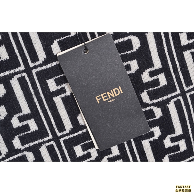 Fendi/芬迪 22fw 提花滿幅logo毛衣