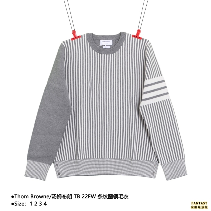 Thom Browne/汤姆布朗 TB 22FW 条纹圆领毛衣