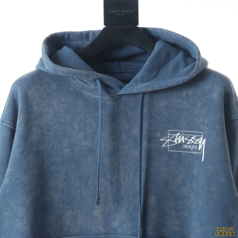 Stussy/斯圖西 22FW重水洗做舊帶帽衛衣