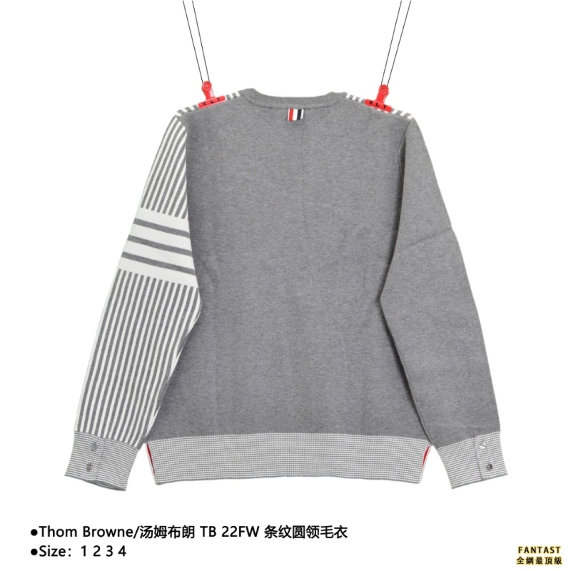 Thom Browne/汤姆布朗 TB 22FW 条纹圆领毛衣