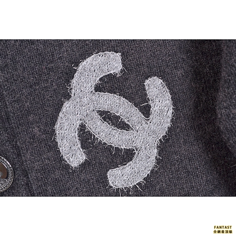 Chanel/香奈兒 22新款 提花刺繡羊絨開衫