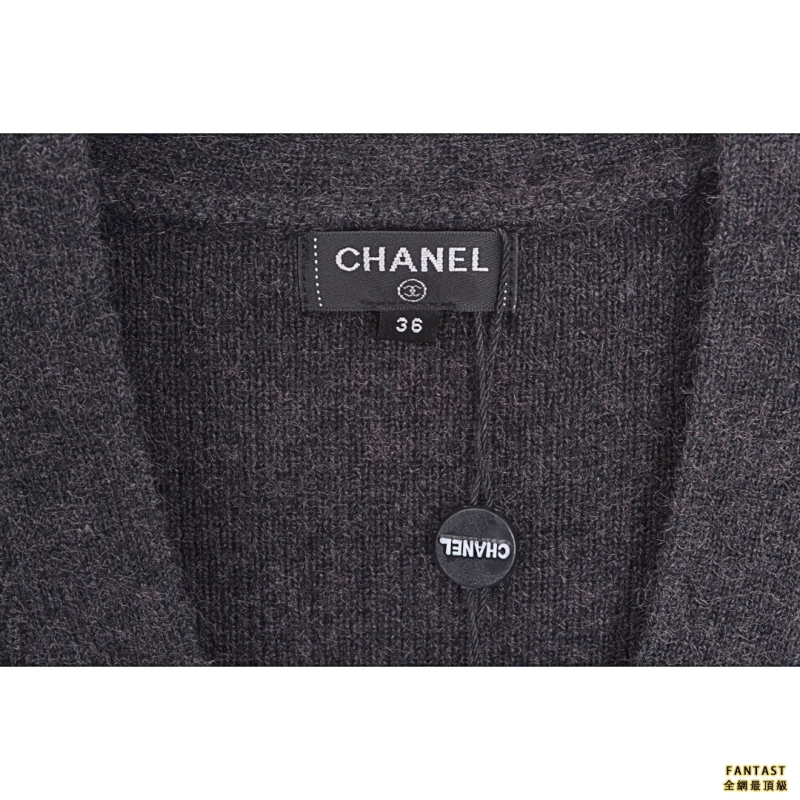 Chanel/香奈兒 22新款 提花刺繡羊絨開衫