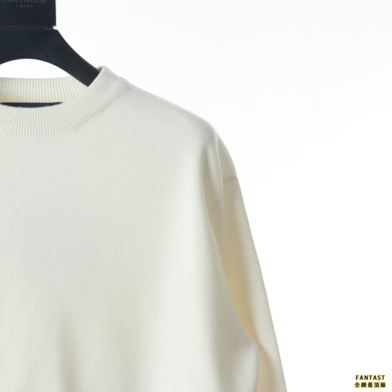 Louis Vuitton/路易威登 黑白拼接圓領毛衣