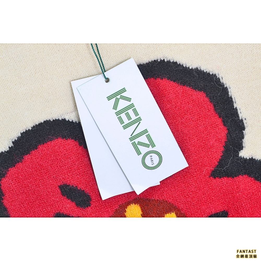 KENZO 22FW 小紅花圓領毛衣