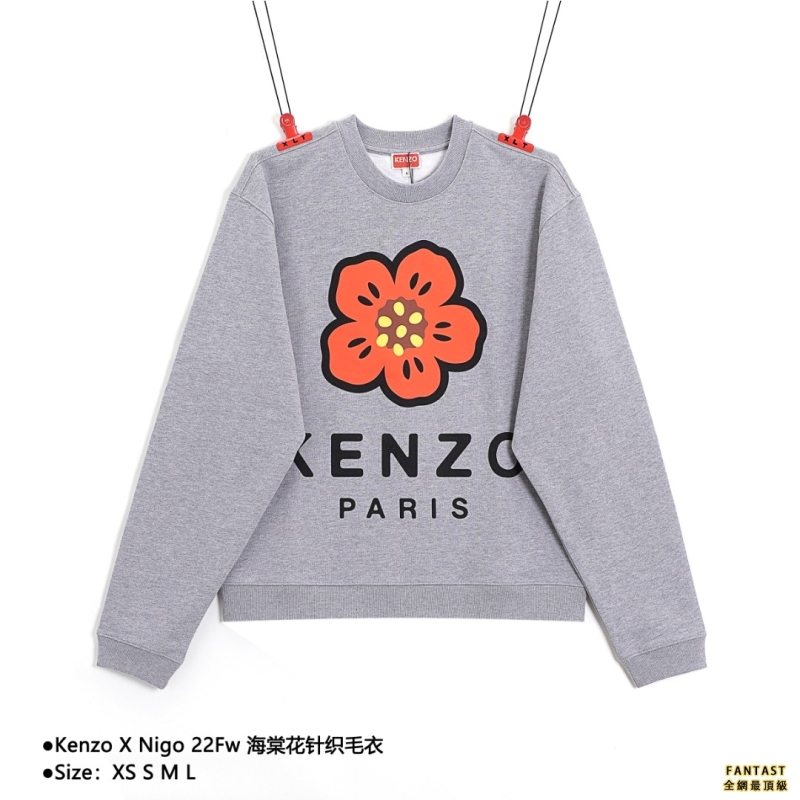 Kenzo/高田賢三 22Fw 海棠花印花圓領衛衣