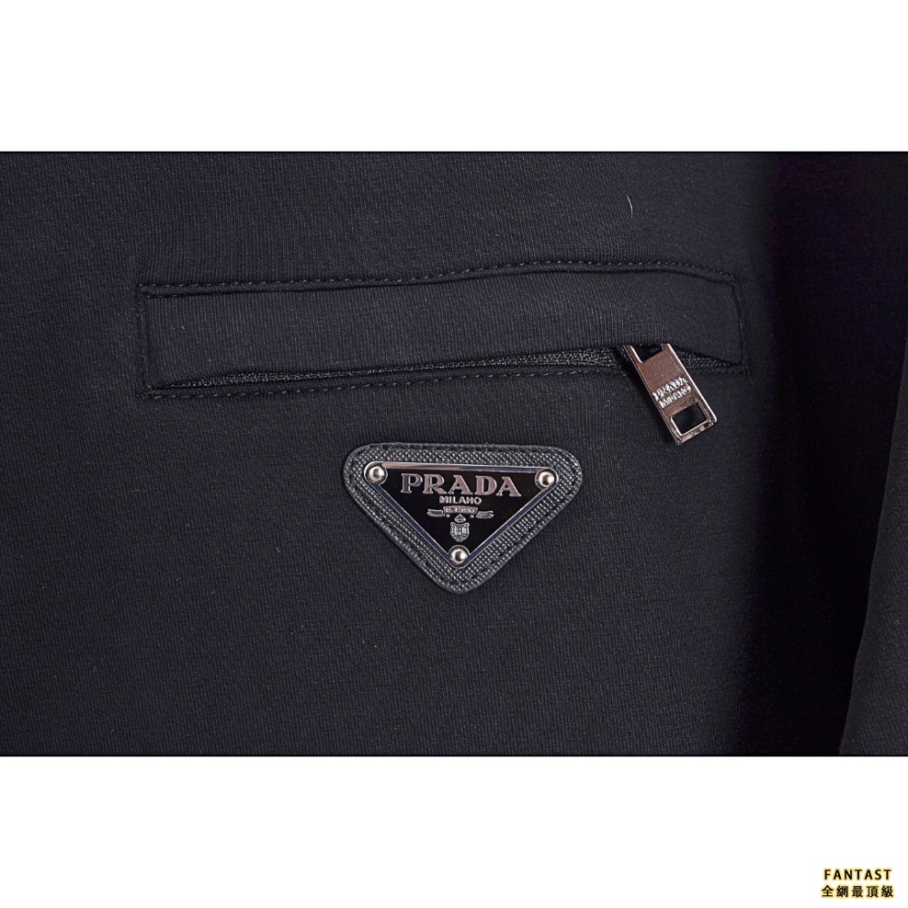 Prada/普拉达 22Fw 尼龙拼接连帽卫衣