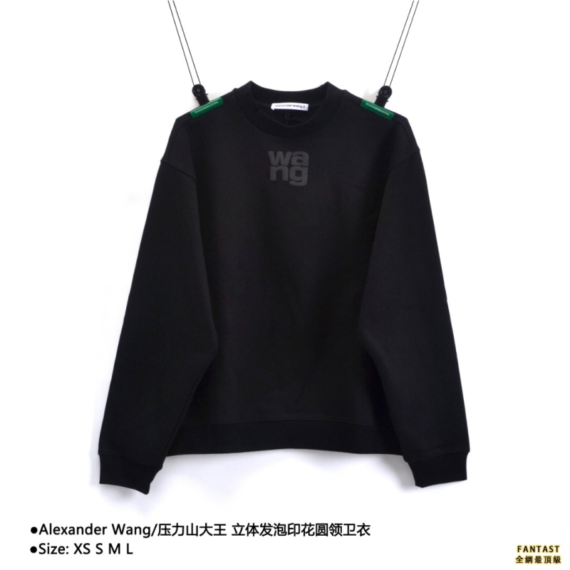 Alexander Wang/壓力山大王 立體發泡印花圓領衛衣