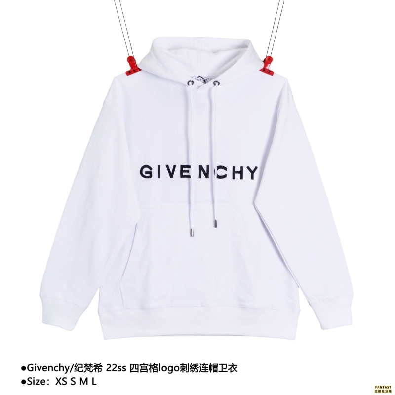 Givenchy/紀梵希 22ss 四宮格logo刺繡連帽衛衣