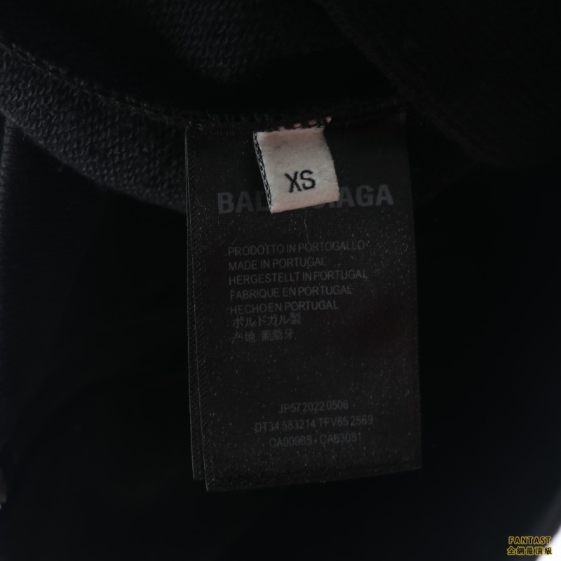 Balenciaga/巴黎世家 後背刺繡小LOGO拉鍊帽衫 