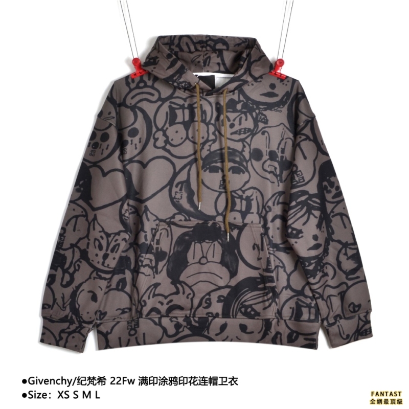 Givenchy/紀梵希 22Fw 滿印塗鴉印花連帽衛衣