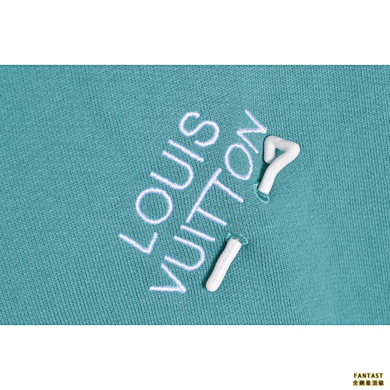 Louis Vuitton/路易威登 LV 21FW 湖水藍胸針別針帽衫