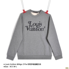 Louis Vuitton &Nigo 21Fw 印花字母連帽衛衣