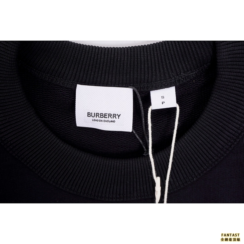 Burberry/巴寶莉 22Fw壓膠字母圓領衛衣
