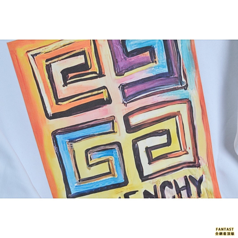 Givenchy/紀梵希 22FW 彩繪字母Logo四宮格太陽花衛衣