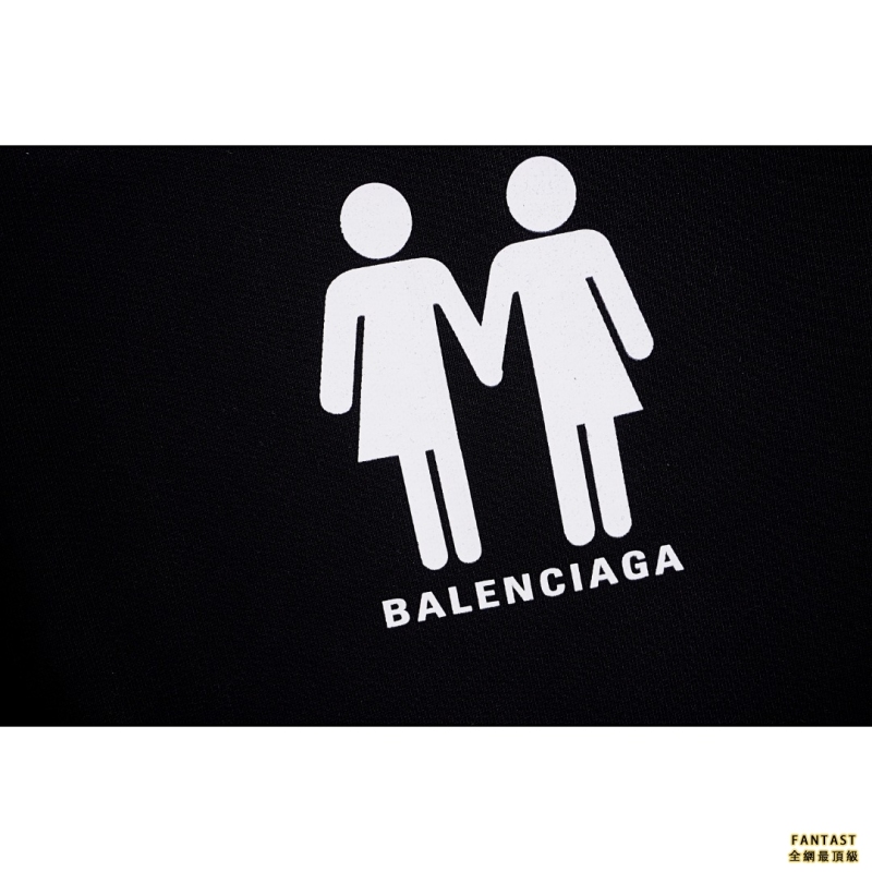 Balenciaga/巴黎世家 雙人牽手背後二十四國家印花連帽衛衣