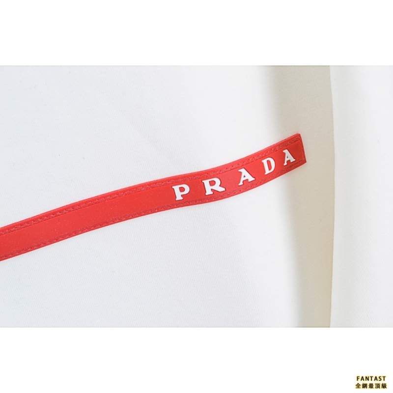 Prada/普拉達 22Fw 經典紅色飾條圓領衛衣