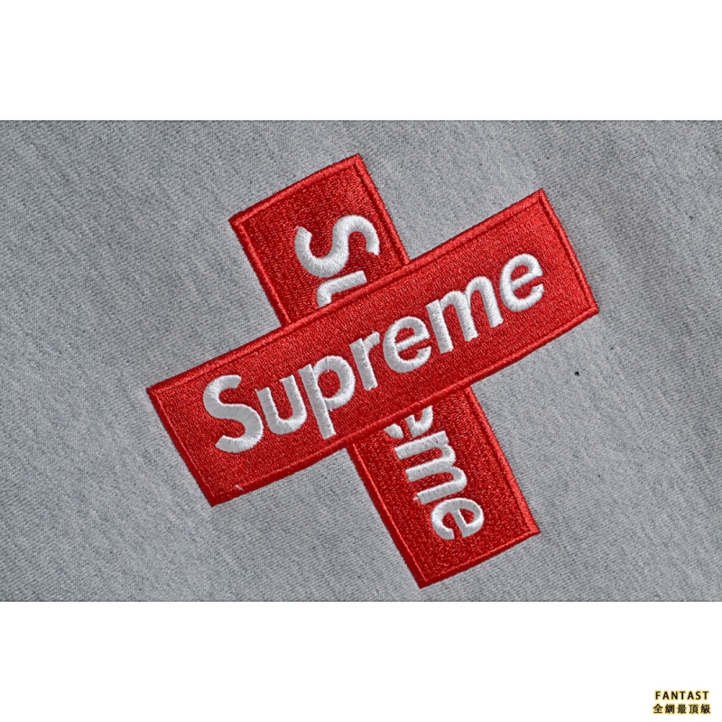 Supreme 20Fw 刺繡十字架Box Logo連帽衛衣