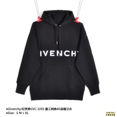 Givenchy/紀梵希GVC 22SS 重工刺繡4G連帽衛衣