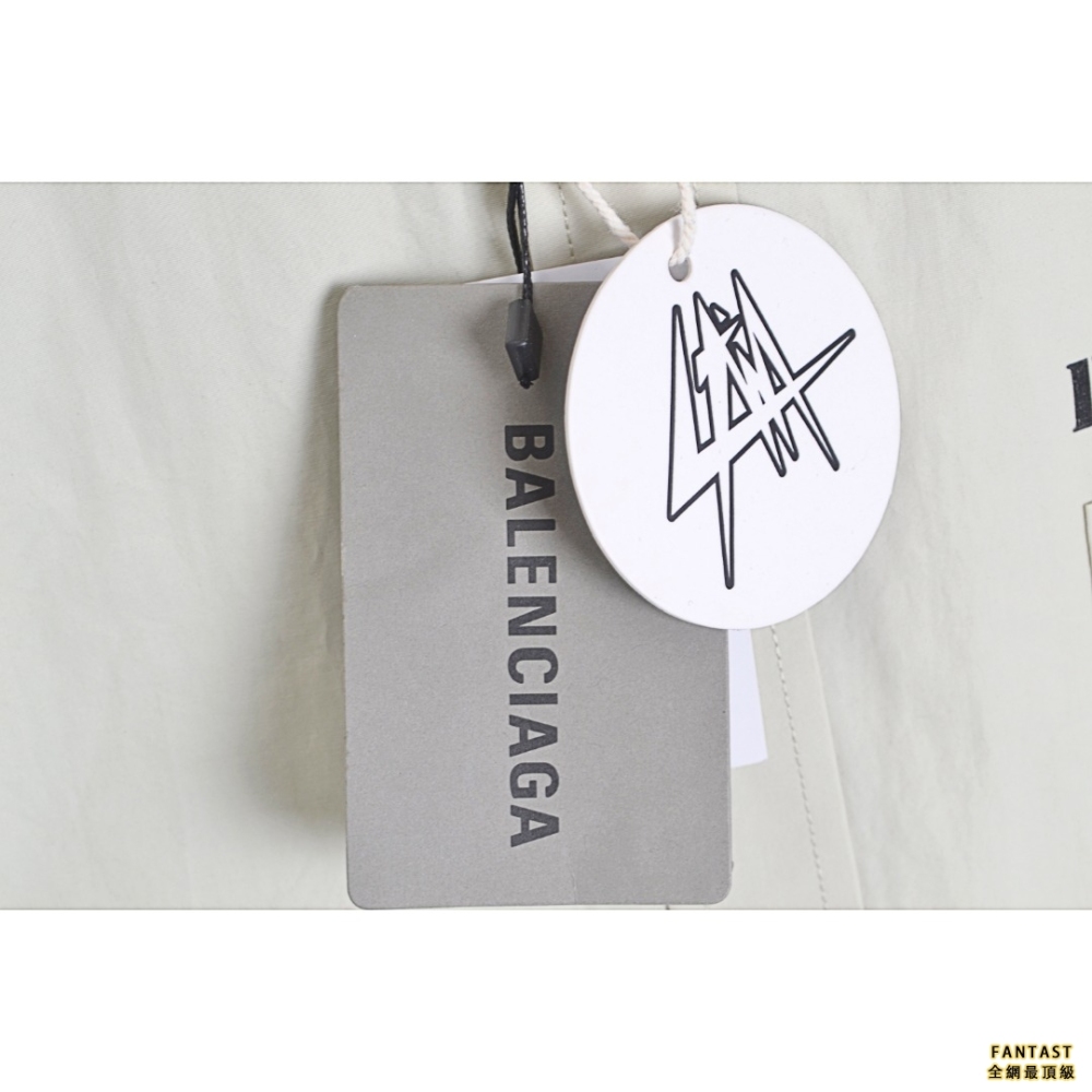 Balenciaga/巴黎世家 22FW 奶杏色標語襯衫夾克 