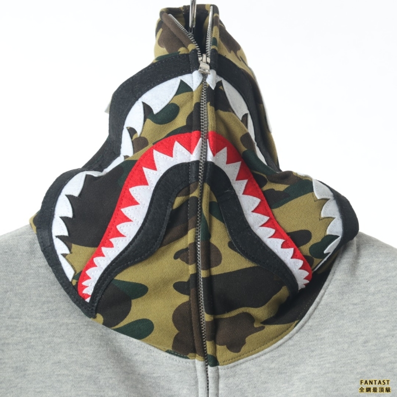 BAPE 拼色拉链帽衫