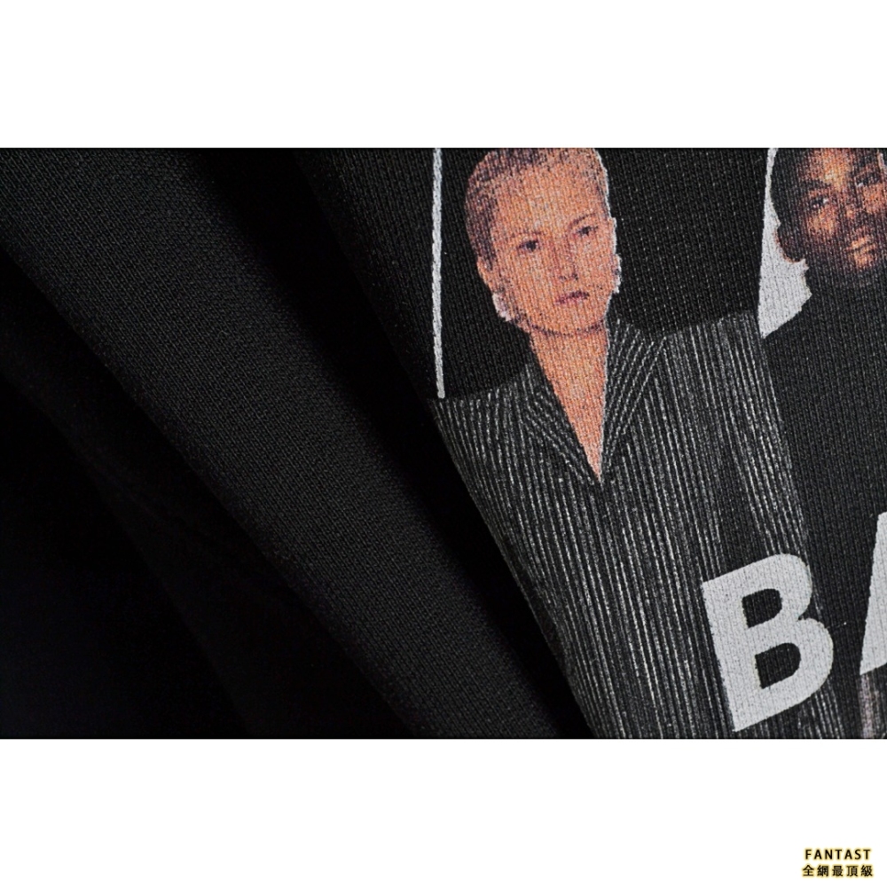 BALENCIAGA/巴黎世家  全明星人物印花長袖連帽衛衣