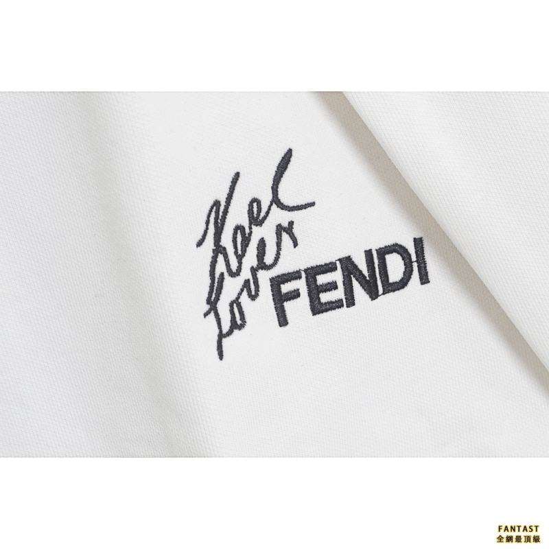 Fendi/芬迪 22fw 双F刺绣logo圆领卫衣