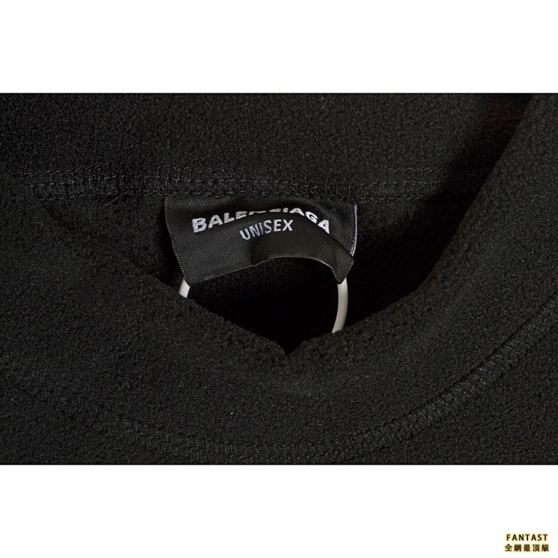 Balenciaga/巴黎世家 22FW 3M刺繡搖粒絨圓領衛衣