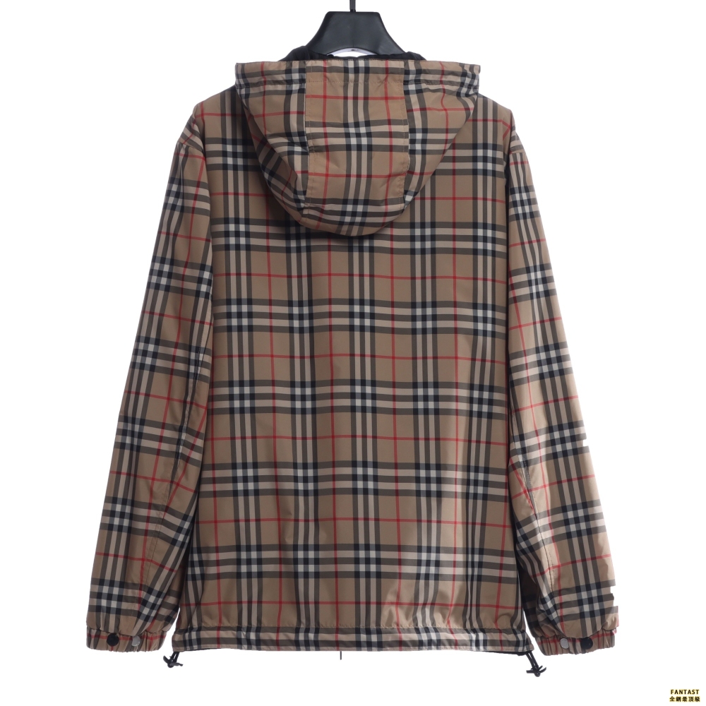 Burberry巴寶莉 經典小格子雙面夾克外套 