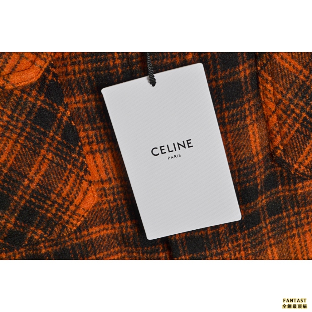 CELINE/賽琳 22SS 羊毛格子長袖襯衫