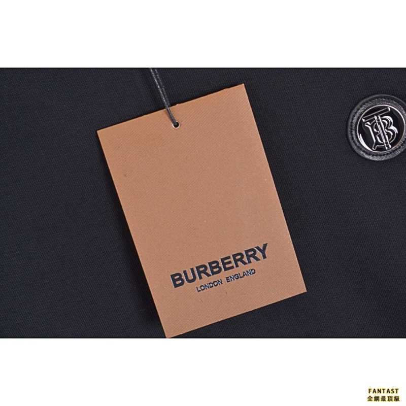 Burberry/巴寶莉 22FW 金屬皮質徽標圓領衛衣