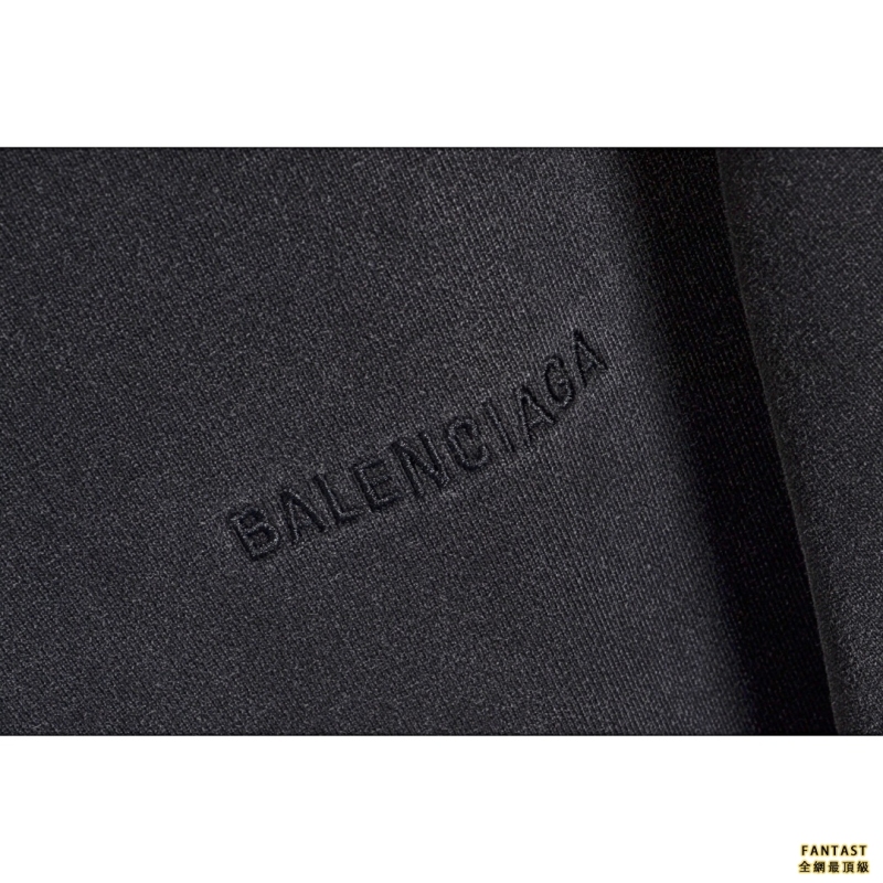 Balenciaga/巴黎世家 前後字母刺繡水洗做舊連體帽衛衣