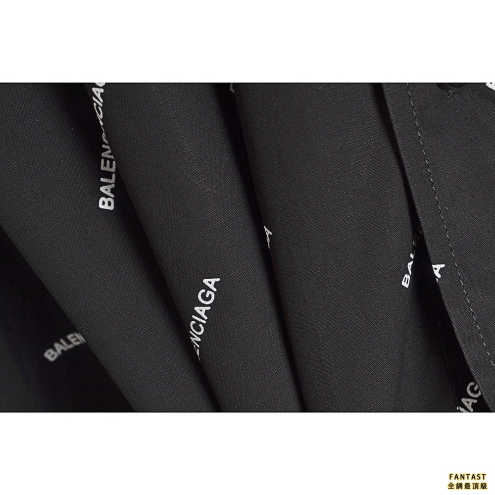 BALENCIAGA/巴黎世家 經典斜紋彈幕滿印長袖襯衫 