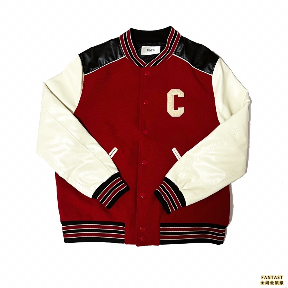 【賽琳 HEDI 22FW 皮袖棒球服】