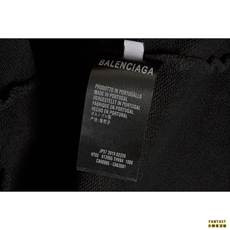 Balenciaga/巴黎世家 麥穗皇冠印花Logo水洗圓領衛衣