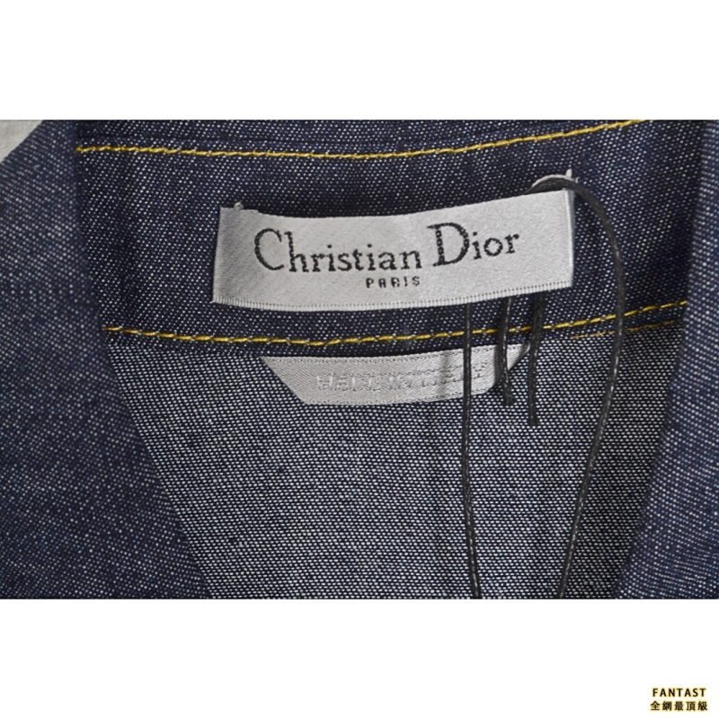Dior/迪奧 22ss 經典Atelier系列 簽名logo刺繡牛仔襯衫