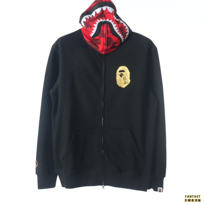 BAPE 拼色拉鍊帽衫