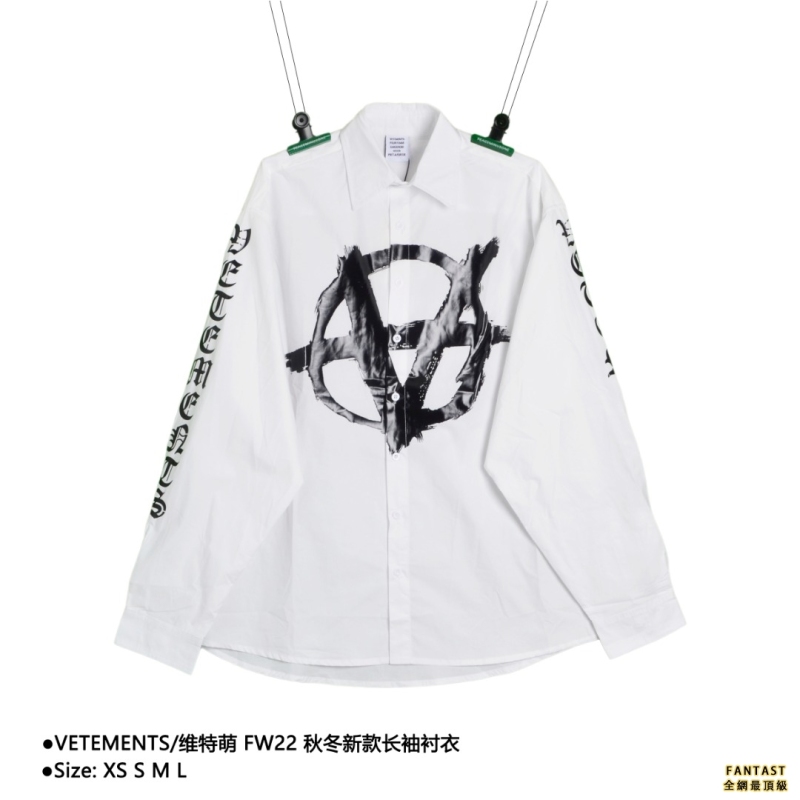 VETEMENTS/維特萌 FW22 秋冬新款長袖襯衣