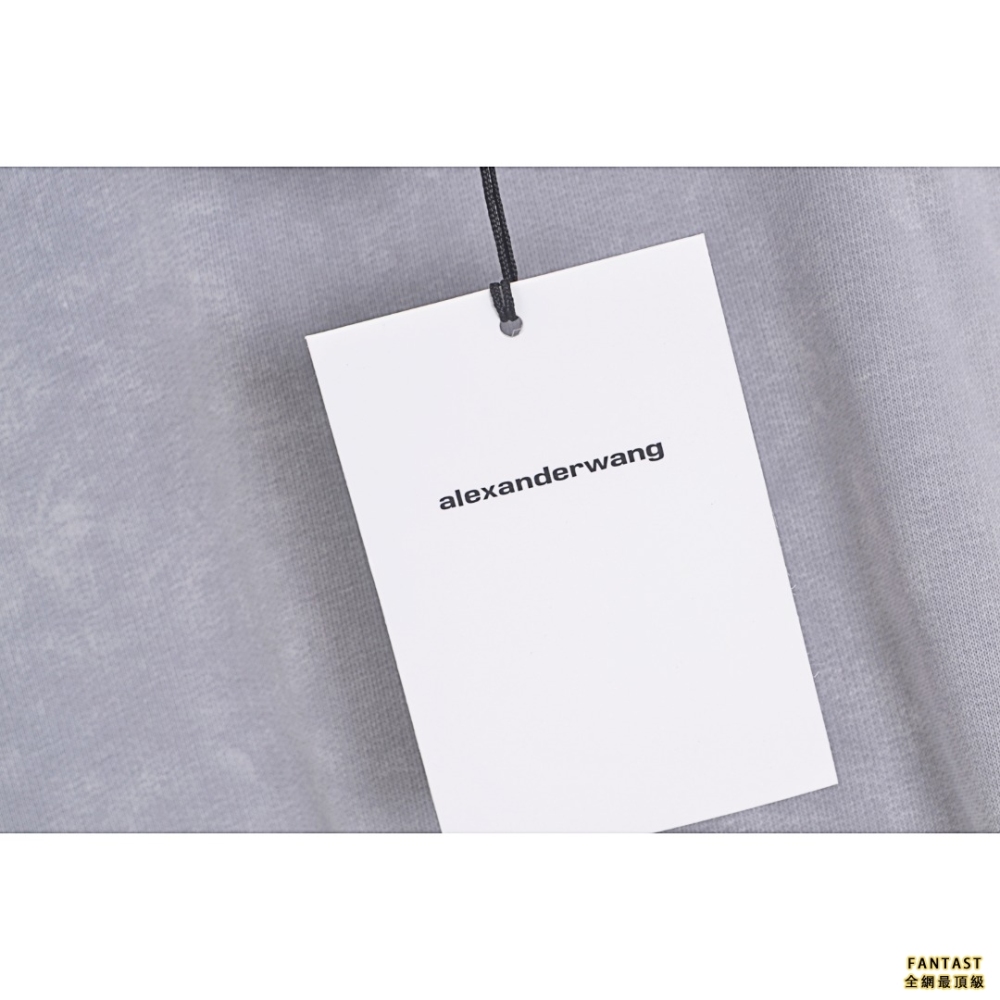 Alexander Wang FW22 高领字母水洗做旧卫衣