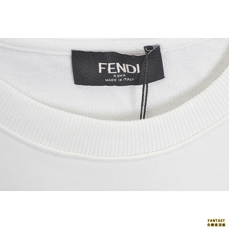 Fendi/芬迪 22fw 双F刺绣logo圆领卫衣