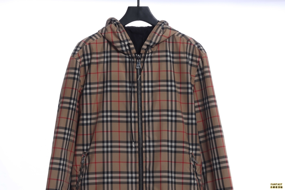 Burberry巴寶莉 經典小格子雙面夾克外套 