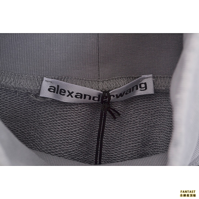 Alexander Wang FW22 高领字母水洗做旧卫衣